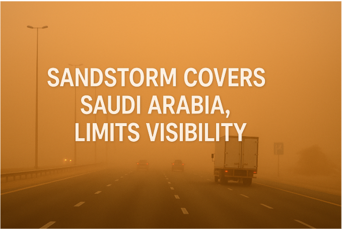 Sandstorm Covers Saudi Arabia, Limits Visibility